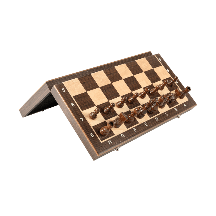 15" Ebony Classic Wooden Chess Set with Magnetic Pieces - Chess District