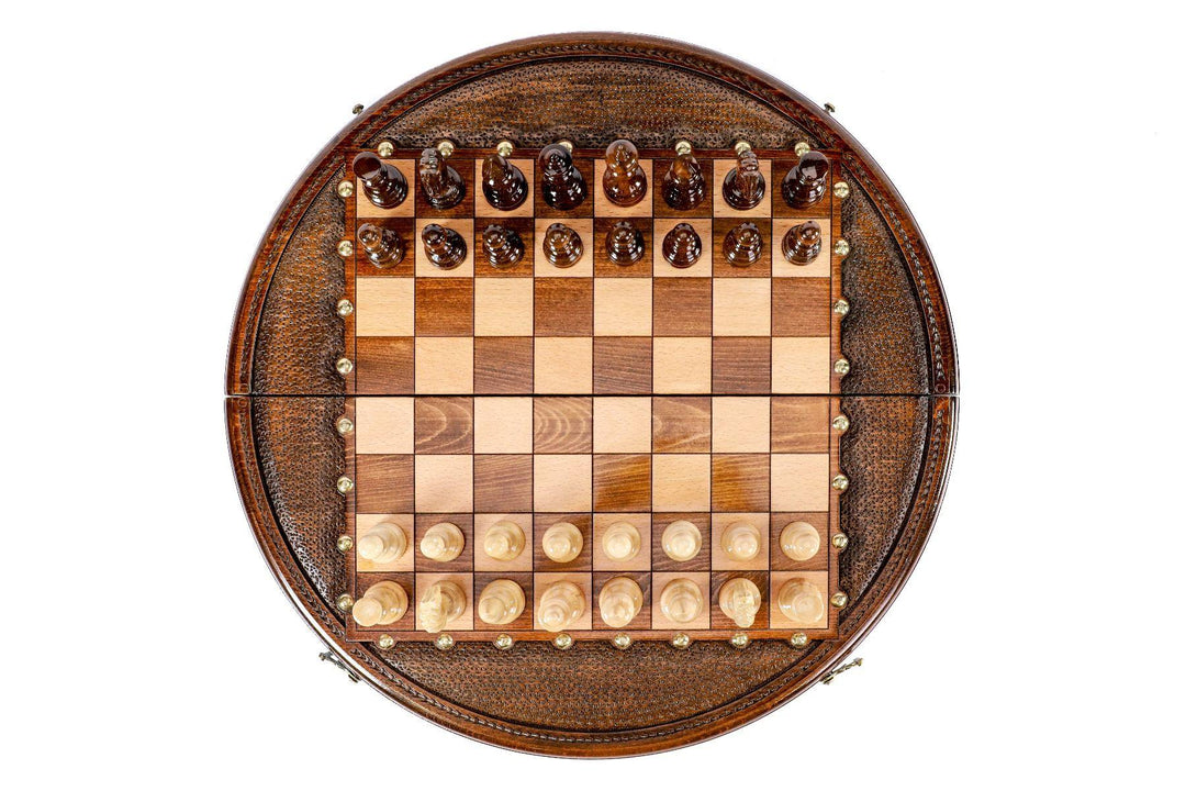 Circular Wooden Chess Set - Chess District