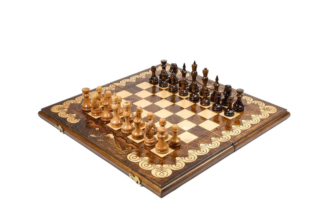 Luxury Chess Set with Mountain Theme - Chess District