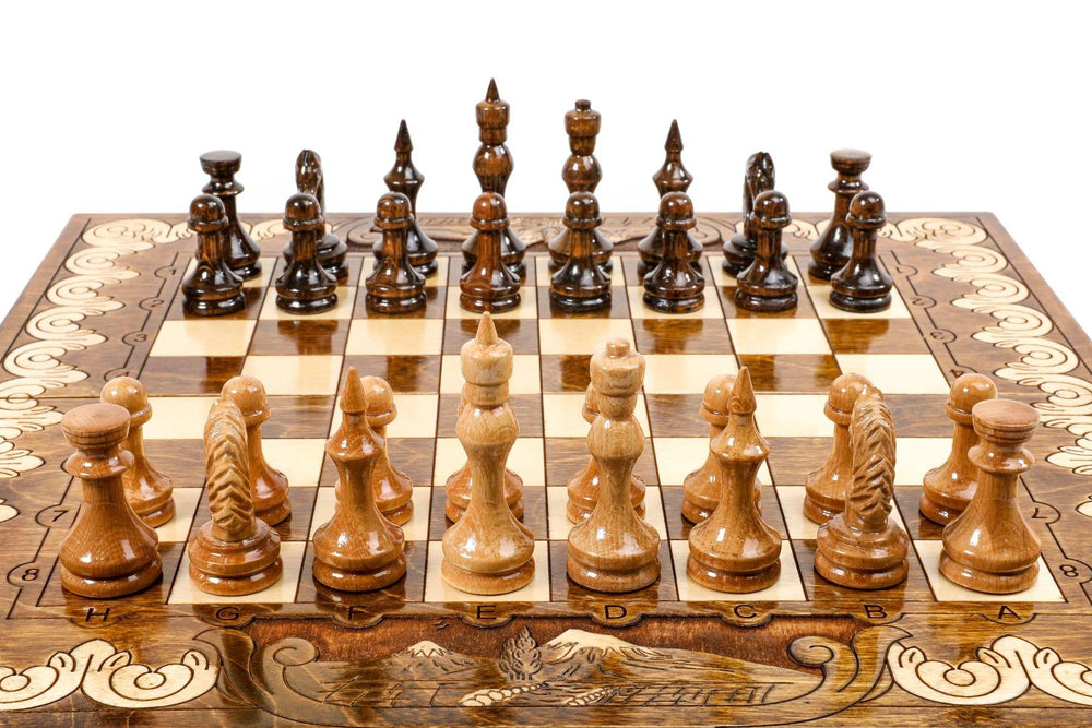 Luxury Chess Set with Mountain Theme - Chess District