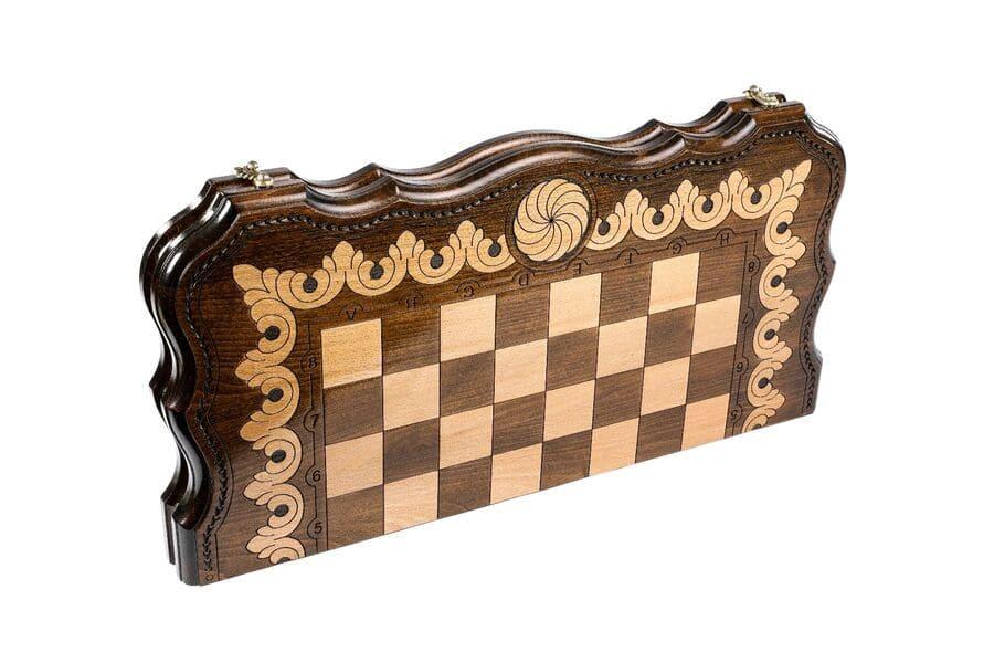 Wooden Chess-backgammon Set with Eternity Pattern - Chess District